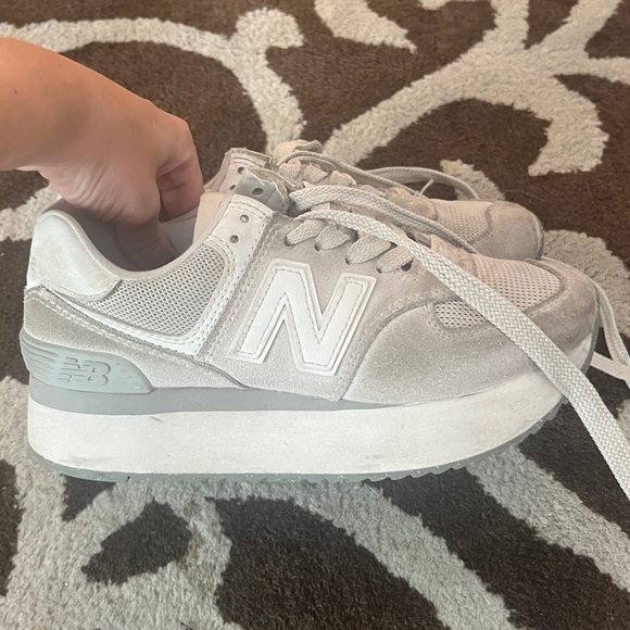 New Balance Women's 574+; color: Reflection - Picture 2 of 4